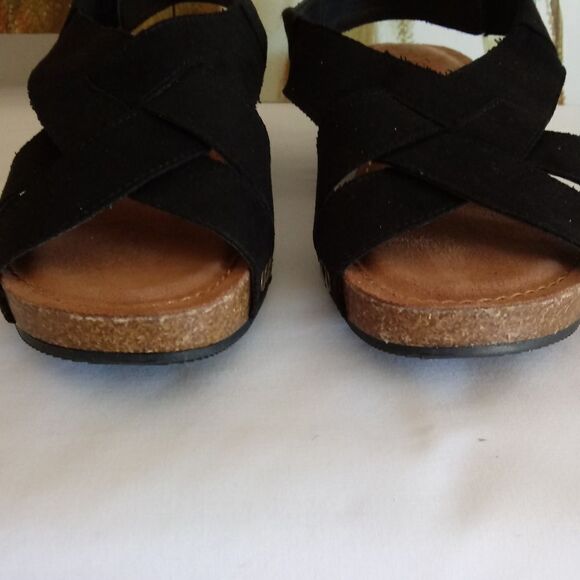 NEW Me Too Textile&Cork Low High Platform Sandals - Picture 6 of 8